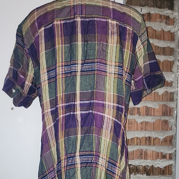 Lauren Ralph Lauren Multicolor Plaid Dress Tie Belt Button Down Size 18W 18+ 40 - Picture 5 of 7